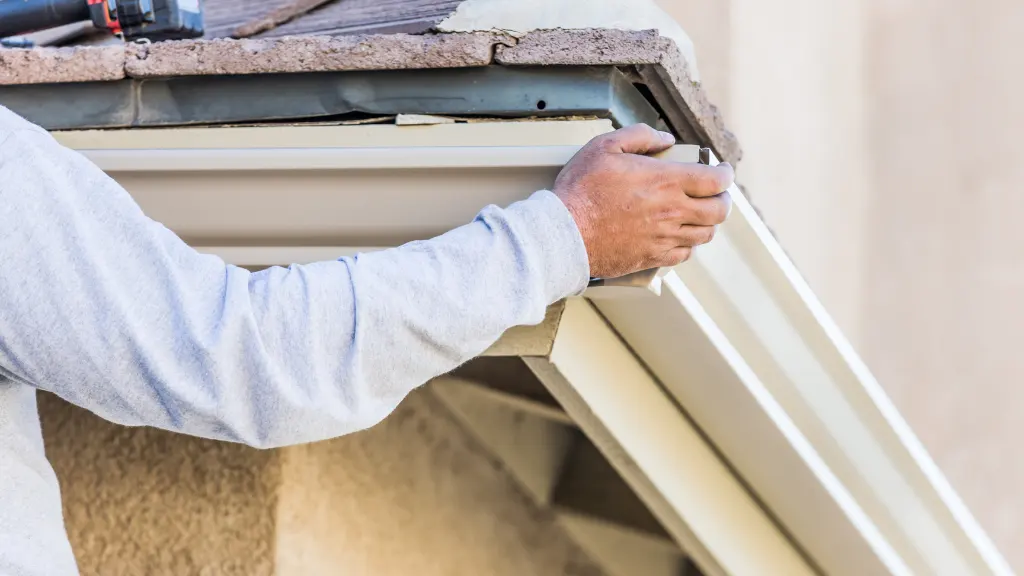 Roof gutter repair installation